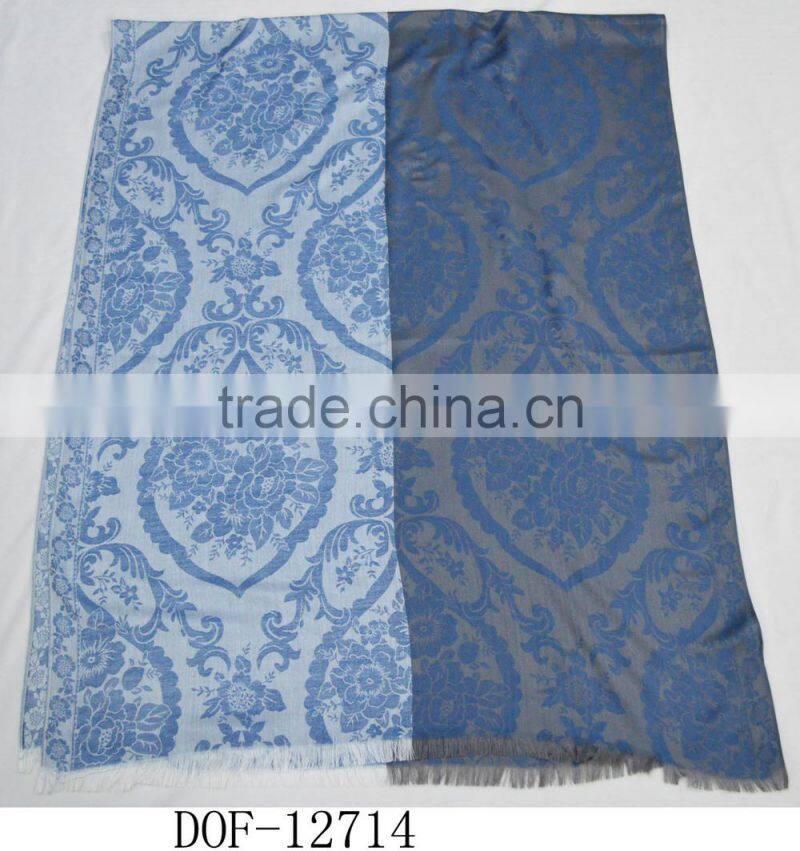 Spring new lady jacquard floral classic scarf 100%rayon