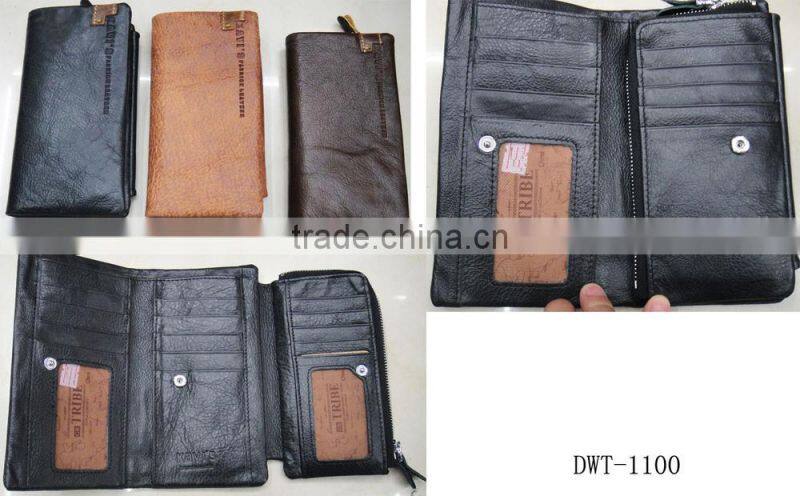 Fashion man hot popular Real leather travel purse