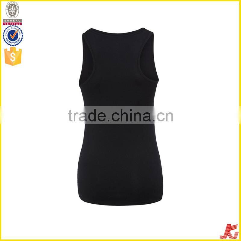 custom cotton and spandex women racer tank tops high quality sportswear