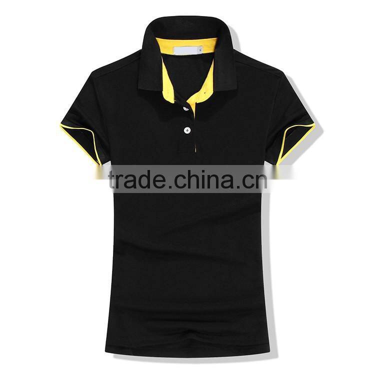 Custom slim fit high quality women polo shirt design with combination