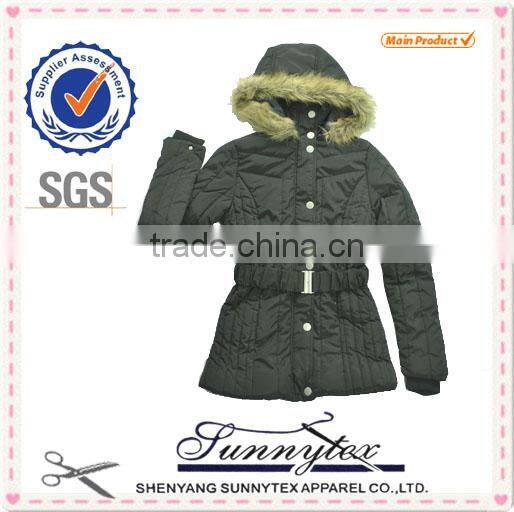 New Design Fake Fur Hooded Jacket For Women