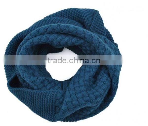 New arrival different color choice fashion design high quality acrylics material solid infinity hijab scarf for ladies