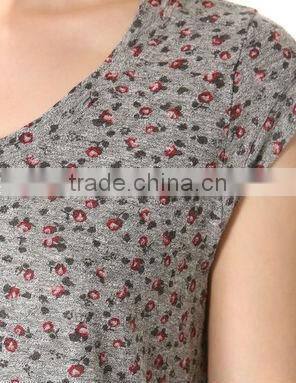 fashionable 100% cotton printed o-neck women t shirt