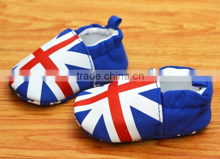 Soft cotton England flag printed Baby footwear