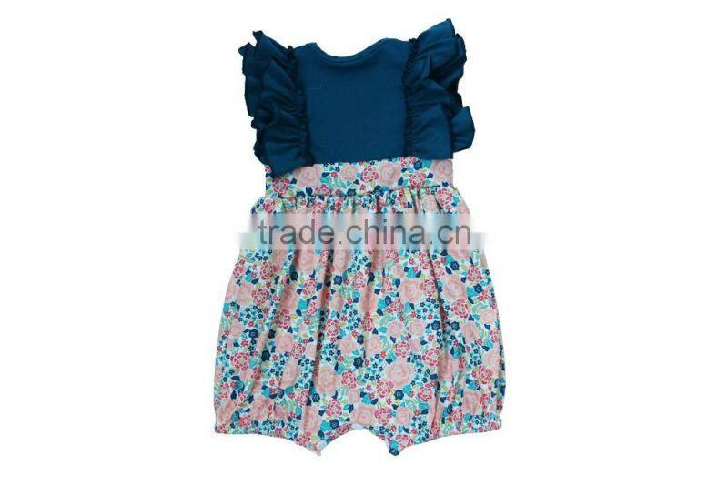 New designs baby 0-3T cotton ruffle romper kids boutique lovely summer romper