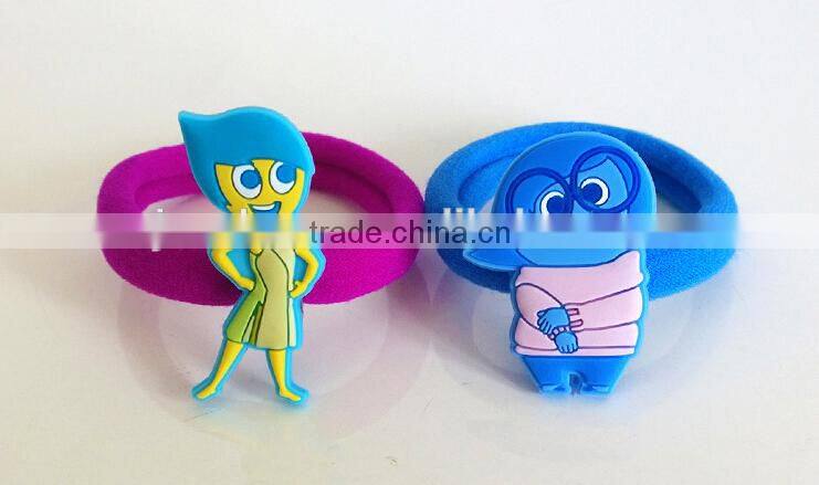 inside out cartoon characters decorative elastic hair tie for kids
