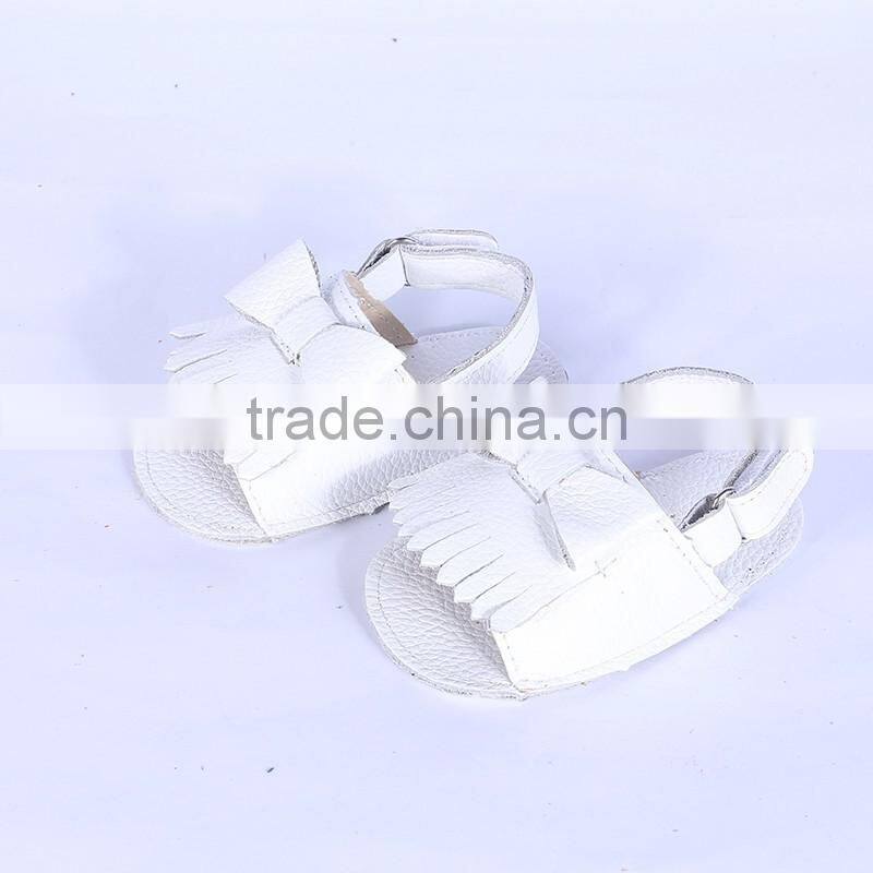 New design fringed genuine leather baby sandals, baby fringed sandals