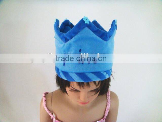 New style hign quality birthday party hat blue princess Crown hat birthday party