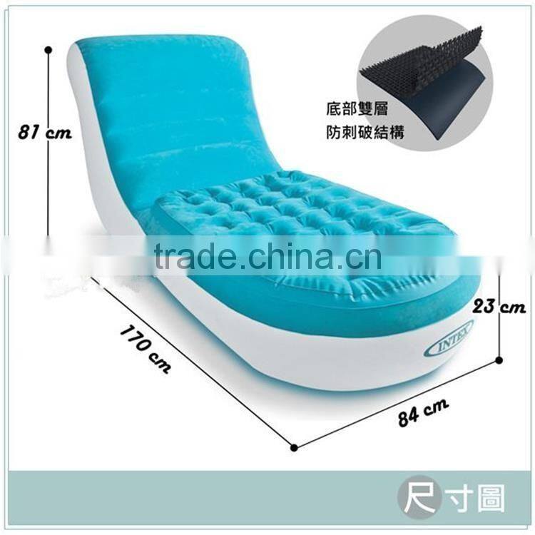 INTEX Blue Flocking Single Deck Chair