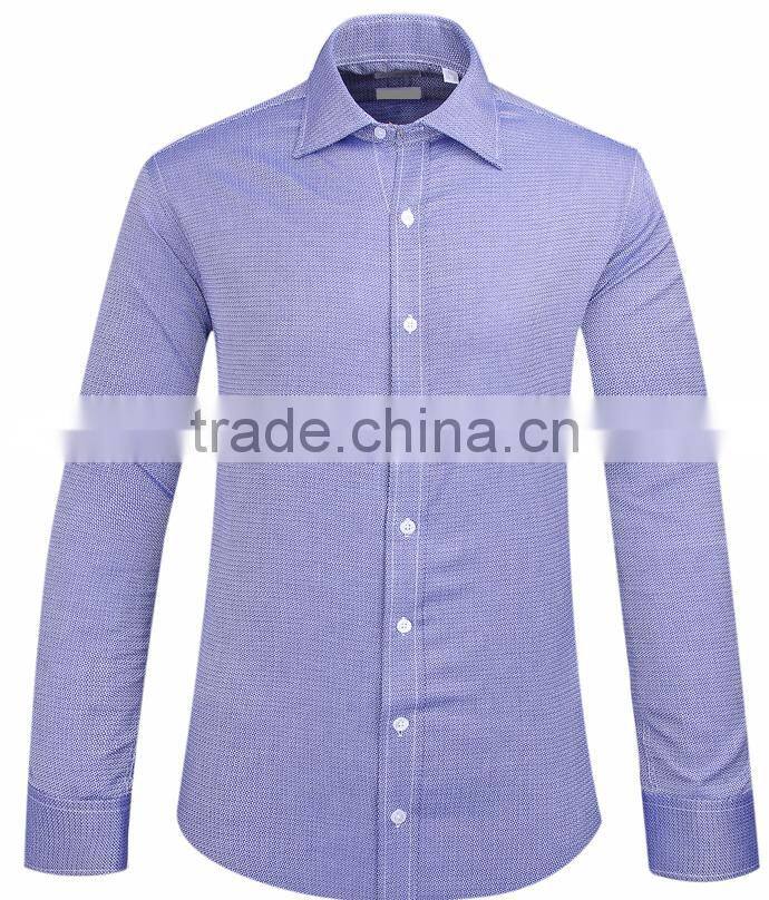 2017 lastest style men office long sleeves shirts solid color