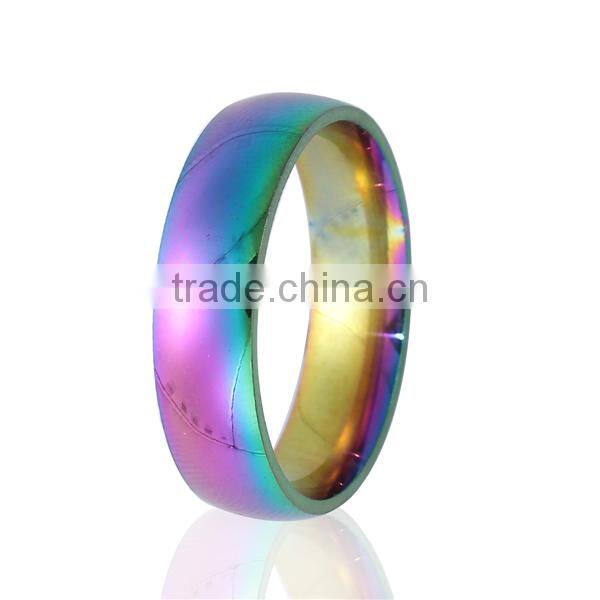 Stainless Steel Unadjustable Rings Multicolor