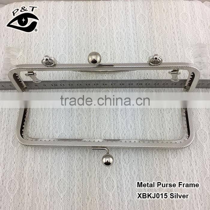 Silver metal purse frame,box clutch frame,hard shell clutch bag metal frame