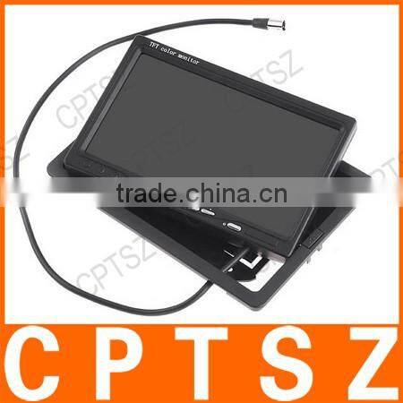 7" TFT LCD Display Color 2 Video Input Car RearView Headrest Monitor DVD VCR Monitor + Car Rear View Parking Camera Kit