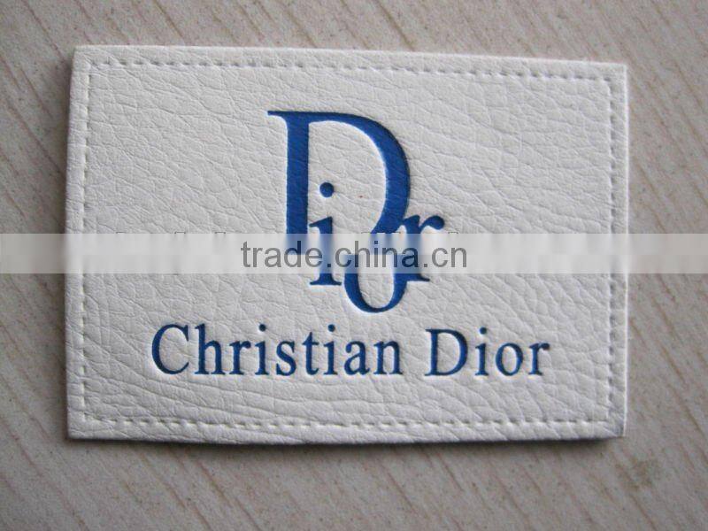 leather patches with metal LOGO,custom leather patch,leathe patch
