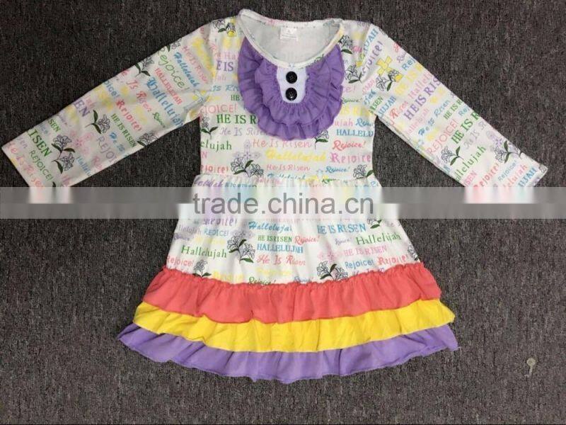 Boya high quality remake dress girls striped frocks designs polka dot sleeveless unique baby dress