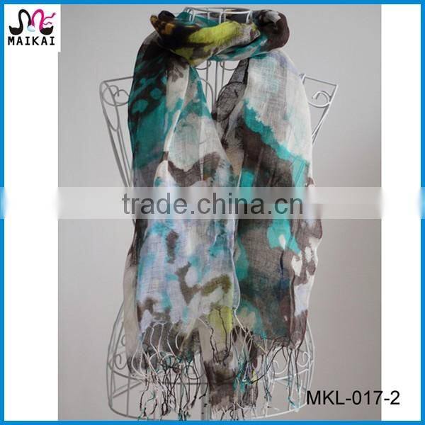 Japan hot selling lady's fashion floral printing neck scarf