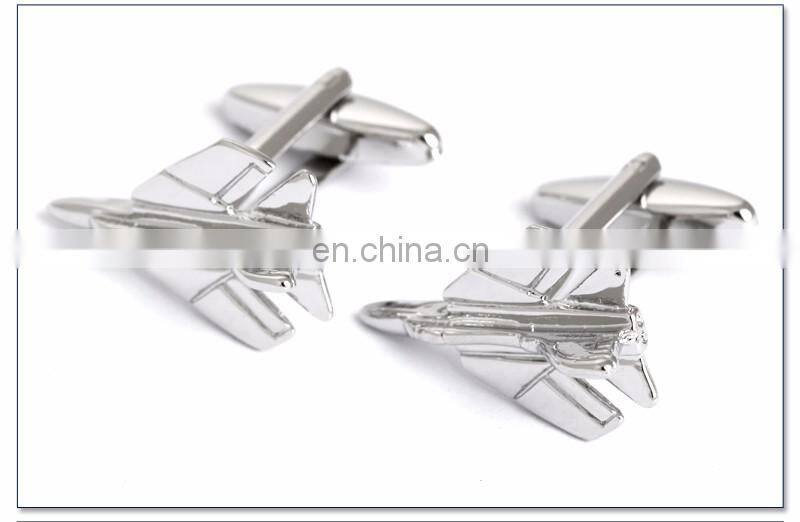Novelty airplane metal popular cufflinks for men jewelry