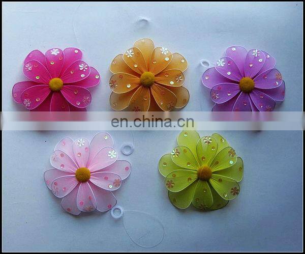 Double layer paillette wholesale silk flowers