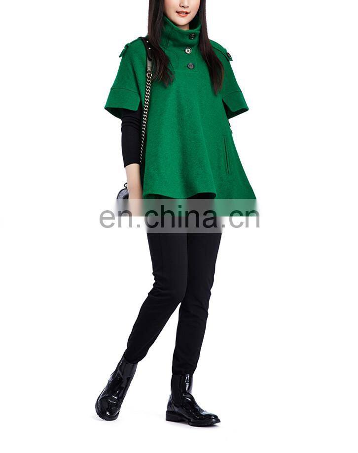 Womens Wool Poncho cashmere Jacket Winter Cloak Coat