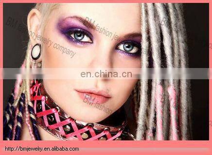 Pentagram black acrylic crazy UV ear fake plugs wholesale cheaper cheater body piercing jewelry