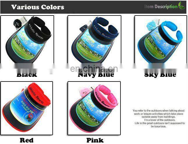 Lady Running Jogging Plastic Polyester Sun Visor Cap