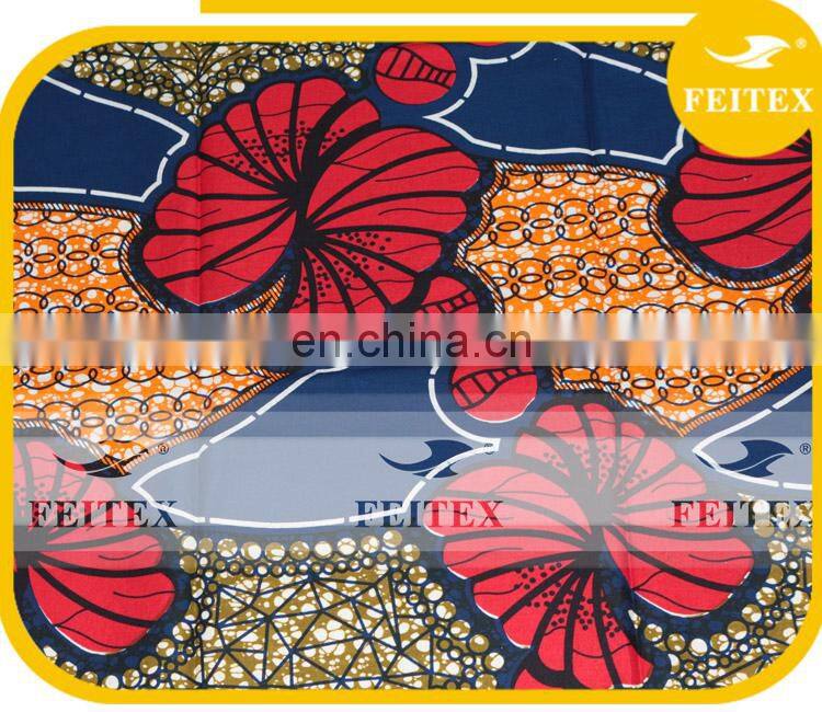 2015 Fashion african wax fabric wholesale embroidery print dress fabric for occasion