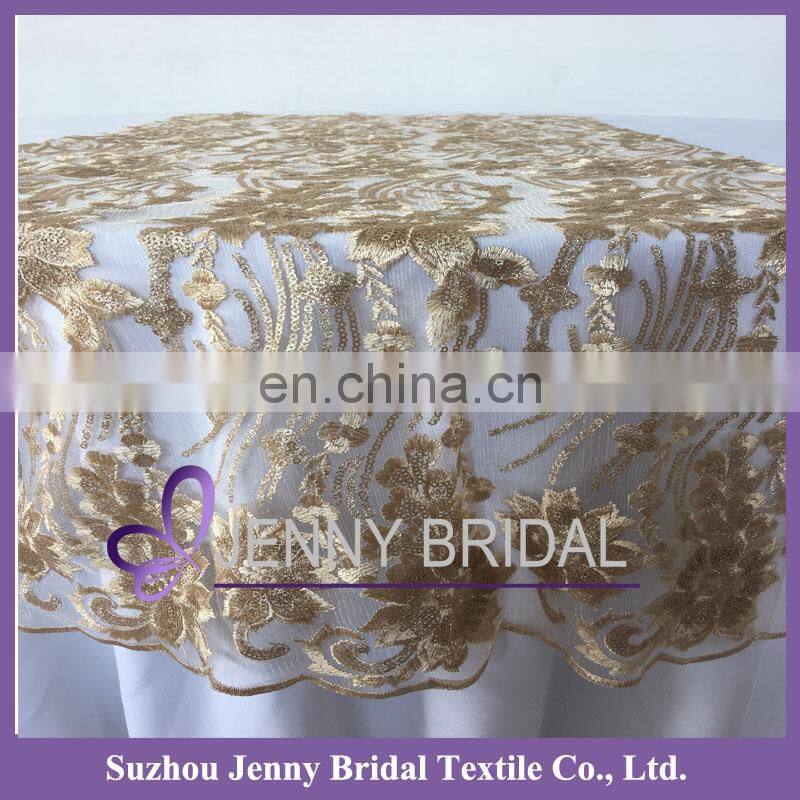 TC199A african table cloth chemical lace embroidery fabric tablecloth round