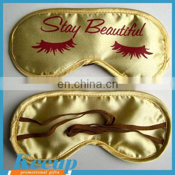 Best selling items custom printed airline satin travel eye mask sleep