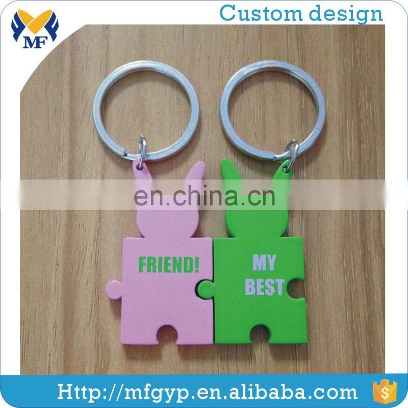 High end metal custom best friend keychain