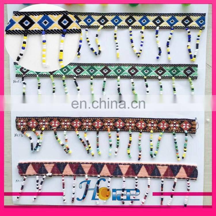 beaded tassel fringe trim hea195