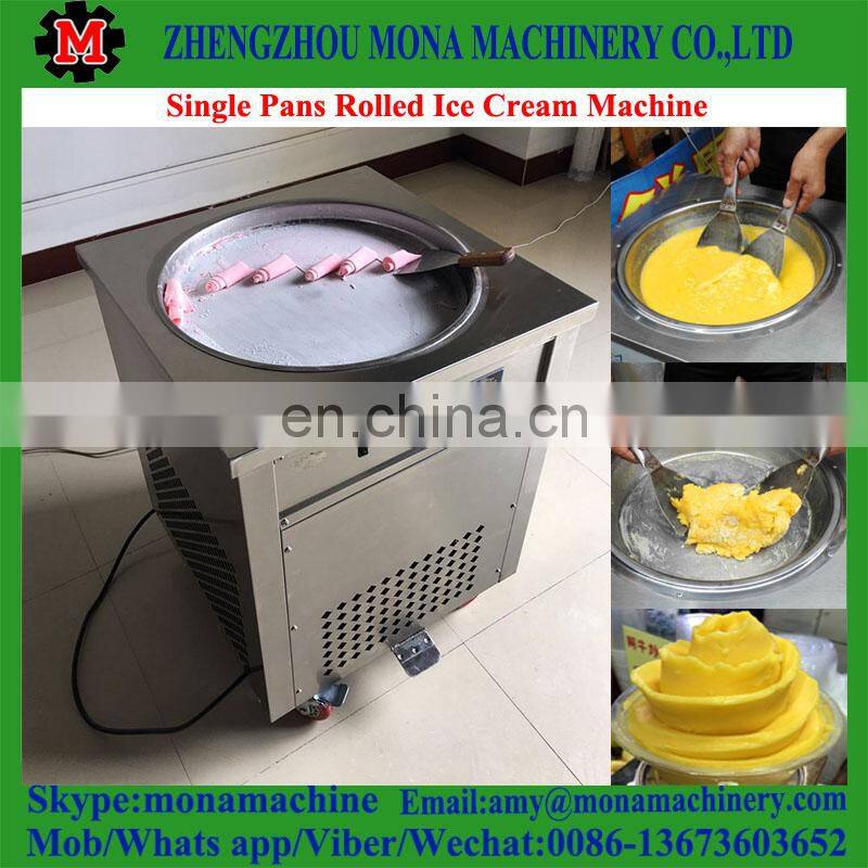Factory supply hot sale flat pan fried ice cream machine/Thailand rolled fried ice cream machine with best price