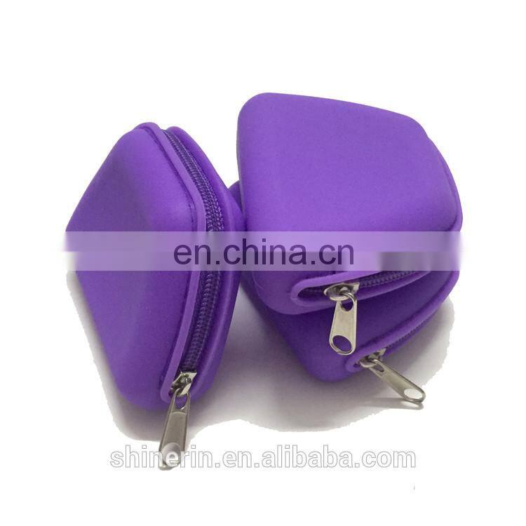 Promotion Coin Bank Case Custom Lady Small Key Purse Wallet Silicone Coin Bag