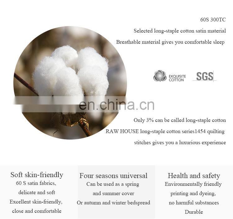 RAWHOUSE wedding red 3pcs quilt wholesale china quilted bedspread cotton