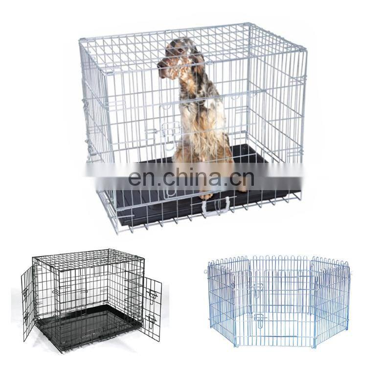 Designs Stainless Steel Iron Collapsible Commercial Wire Cheap Wholesale Large Metal Pet Dog Kennel Cage House For Sale Cheap