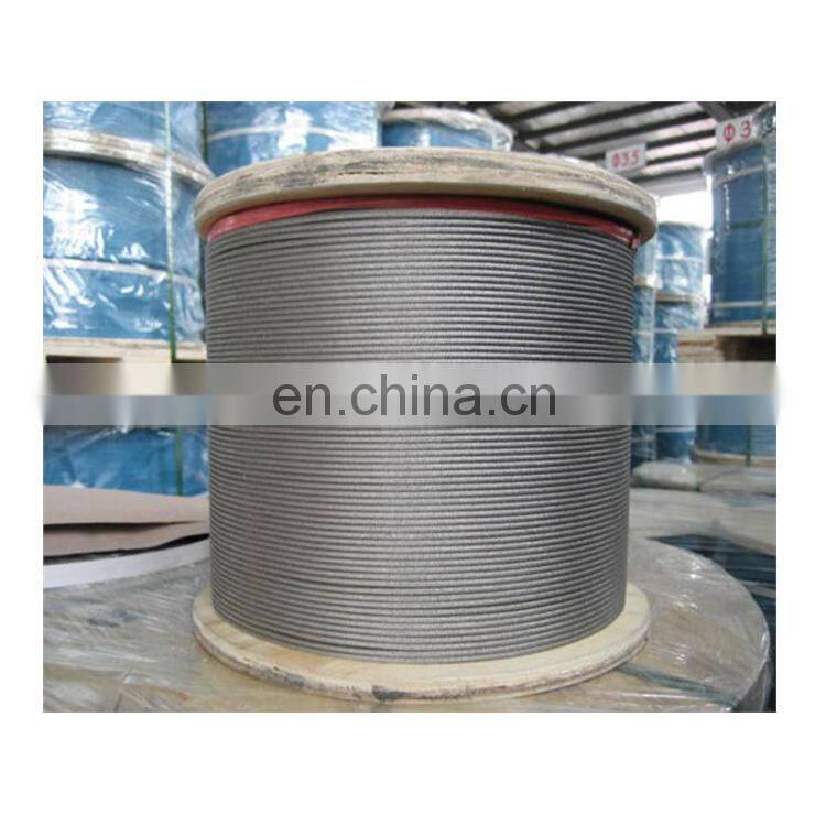 AISI316 7x19 stainless steel wire rope 10mm
