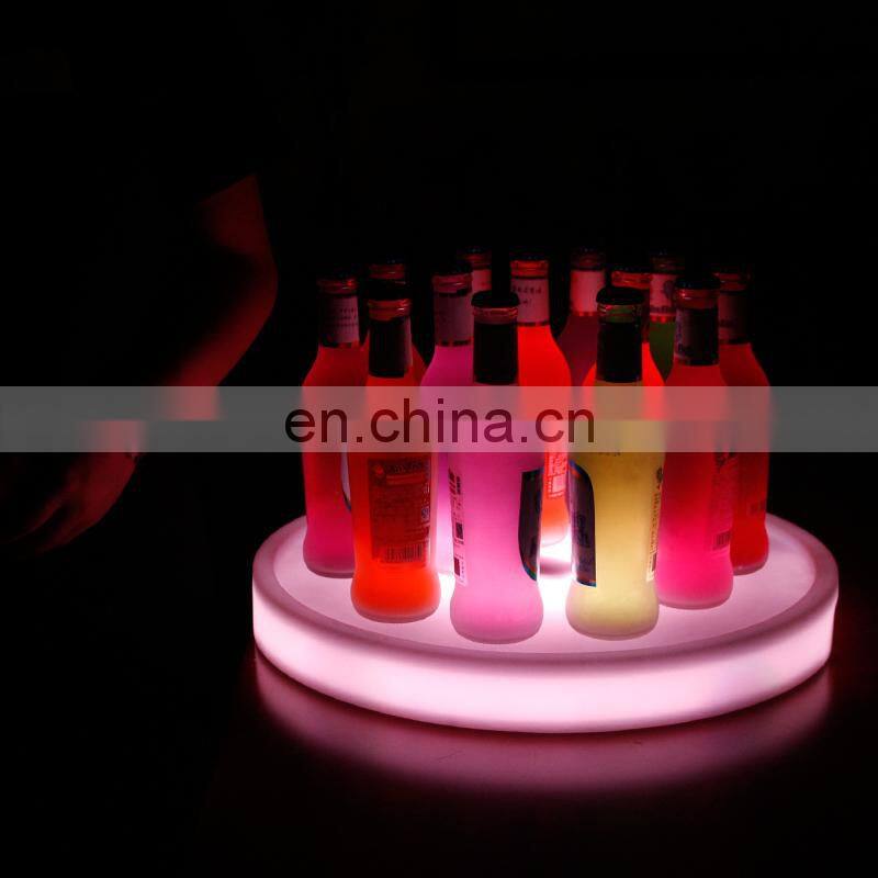 Factory price promotional plastic bar ice bucket with LED RGB light