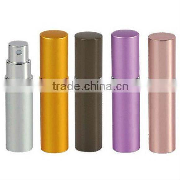 Aluminum perfume bottle with spray