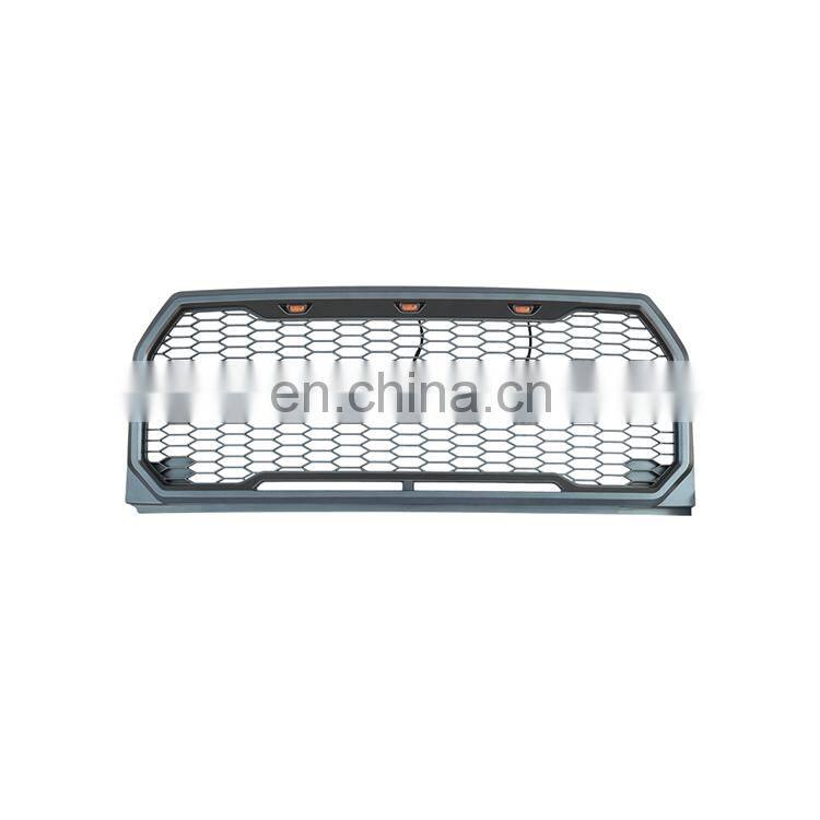 AUTO PARTS FRONT BUMPER GRILLE GRAY WITH LOGO FOR FORD F150 2015 2016 2017