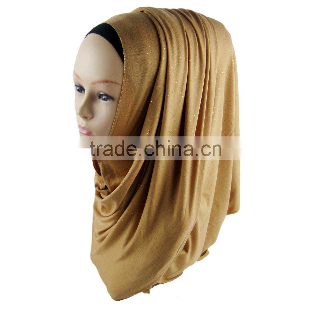 S178 new style shimmer little sequin jersey HIJAB women's rectangle muslim scarf