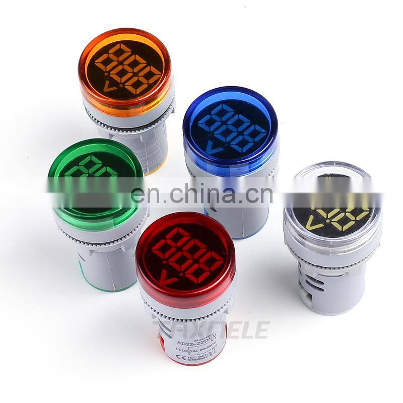 22MM large Digital Voltmeter AC60-500V RED Display lamp Voltage Meter AD101-22VM voltage meter, display Indicator