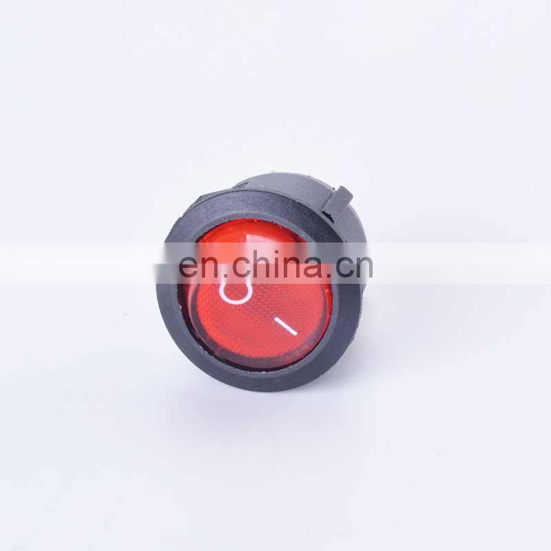 KCD1-105 20MM round rocker switch 3 Pins 6A 250V Power Switch with led light SPST 3PIN On/Off button switch