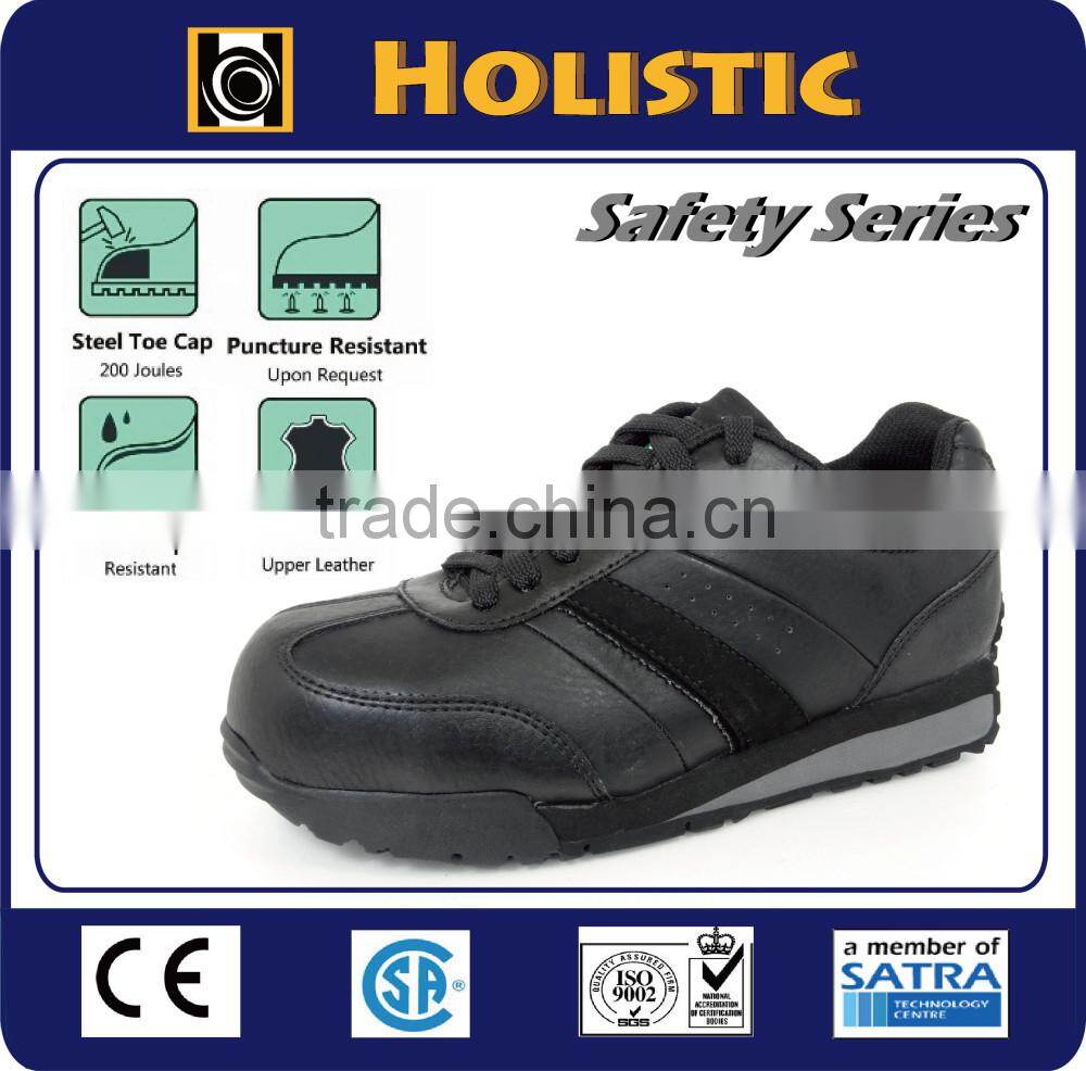 EN ISO 20345 S1P Anti-Statics Black Out Flat Sole Casual Safety Shoes