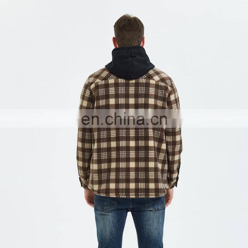 Christmas autumn and winter men's plus velvet thick warm jacket inch shirt men's trend student plaid shirt lamb velvet jacket