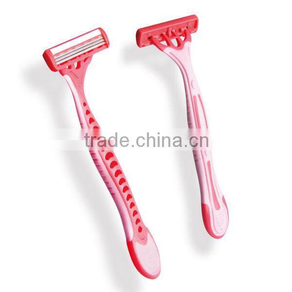 Factory supply for women triple blade disposable razor