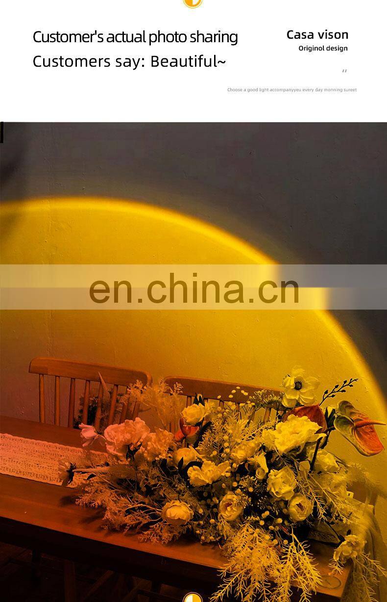 Sunset Night Light Atmosphere Mood Lighting Usb 180 Degree Tiktok Smart White Led Lamp Sunset Projector Lamp Light