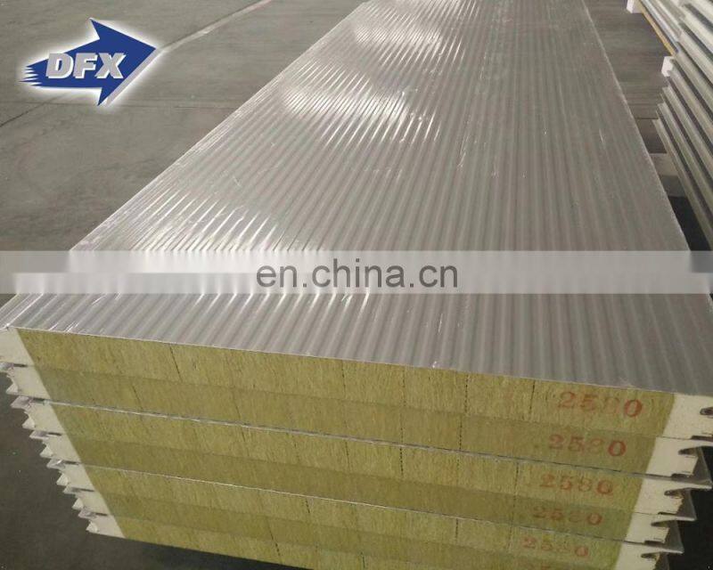 China cheap multi-colored fiber glass wool insulated roof sandwich panel for steel building facade