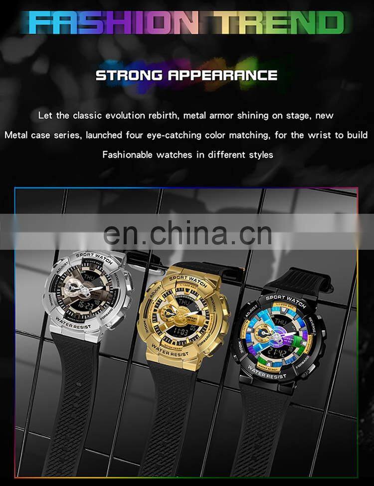 SANDA 9004 Hot Sale High-grade Men Watch Multifunctional Mirage Digital Wristwatch logo watch