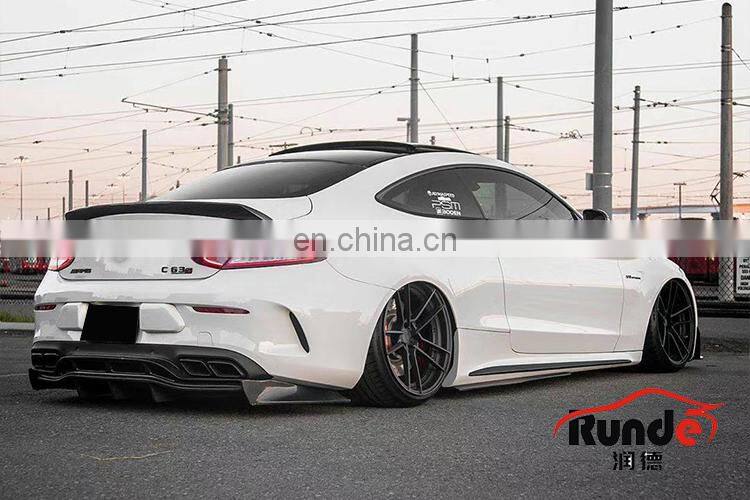 Runde PSM Style Body Parts Carbon Fiber Material Rear Lip Diffuser For Mercedes-Benz W205 C63S coupe rear lip diffuser