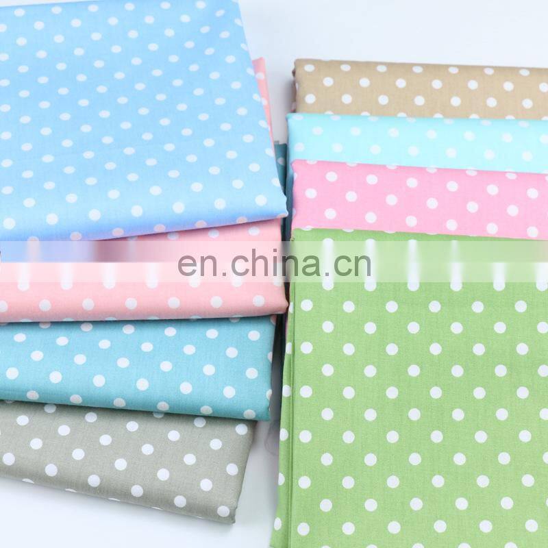 6mm aquamarine dot cotton printed polka dot fabric wholesale children's bag fabric edge pure cotton fabric