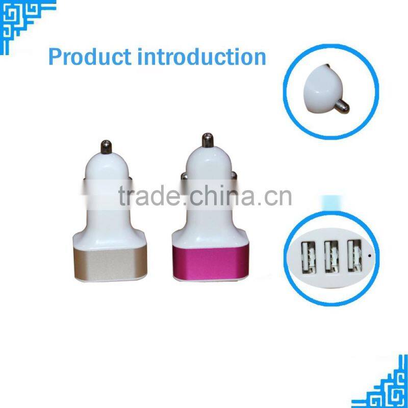 2016 factory OEM ODM 12v usb charger car triple usb charger